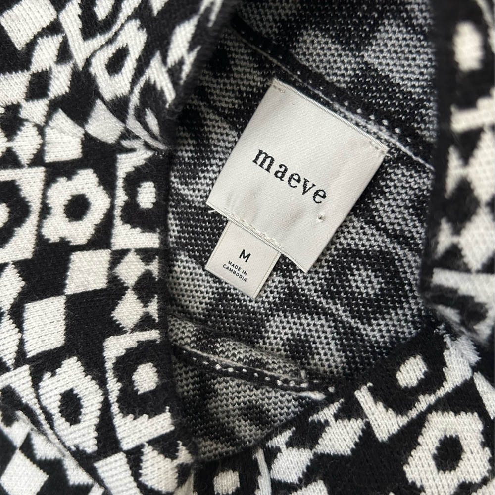 Anthropologie Black and White Cowl Neck Sweater - Picture 8 of 9